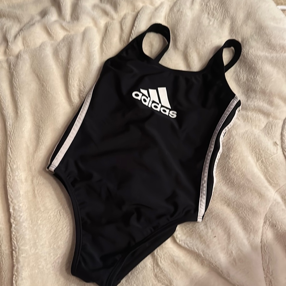 Adidas one piece black swimsuit for 6 year old girls